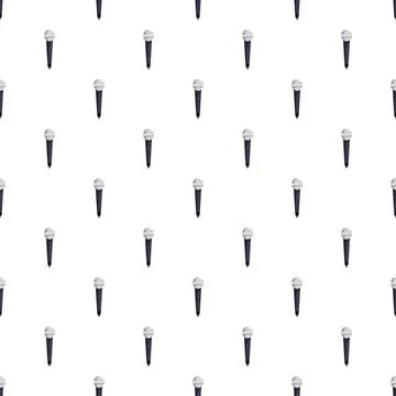 Microphones arranged in a repeating seamless pattern 스톡 일러스트