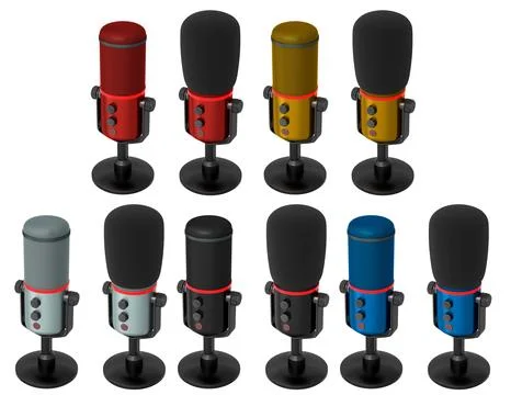 Microphones Designed Specifically for Professional Audio Recording and Live.. Stock-Illustration