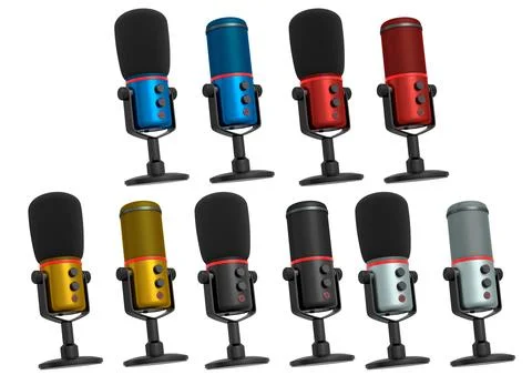 Microphones Designed Specifically for Professional Audio Recording and Live.. Stock Illustration