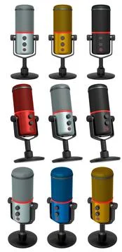 Microphones Designed Specifically for Professional Audio Recording and Live.. Stock Illustration