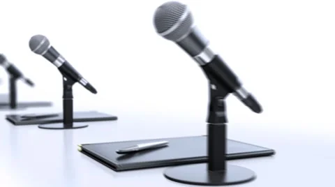 Microphones HD, loop. Stock Footage 7750227