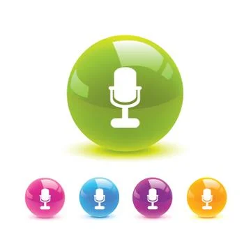 Microphones icon web Stock Illustration