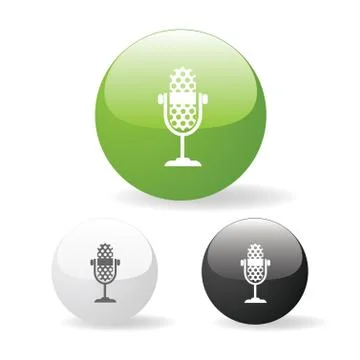 Microphones icon web Stock Illustration