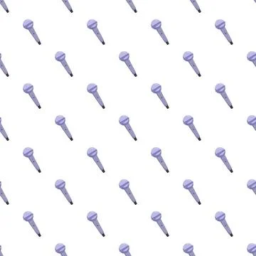 Microphones seamless pattern creating an audio background Stock Illustration