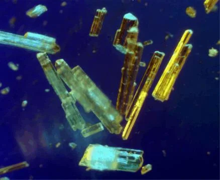 Microphoto microcrystals in polarized light, microscope artwork, background 写真素材
