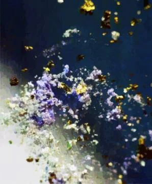 Microphoto microcrystals in polarized light, microscope artwork, background 写真素材