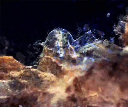 Microphoto microcrystals in polarized light, microscope artwork, background 写真素材