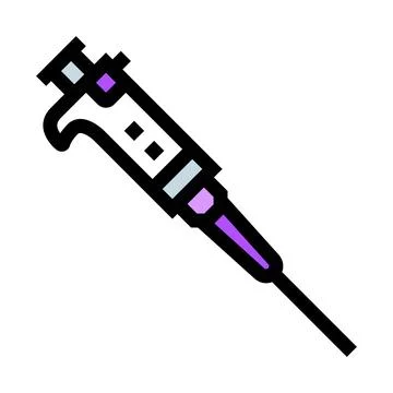Micropipette performing precise liquid handling in laboratory research Stock Illustration