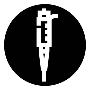 Micropipette tool for precise scientific liquid measurement Illustrazione stock
