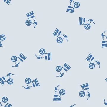 Microplastic particles under microscope glyph seamless pattern Stock Illustration