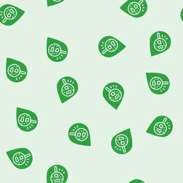 Microplastic particles water drop glyph seamless pattern Illustrazione stock