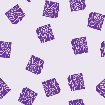 Microplastic pollution river glyph seamless pattern Stock Illustration