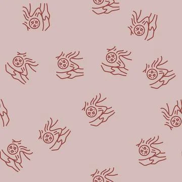 Microplastic pollution river line seamless pattern Stock Illustration
