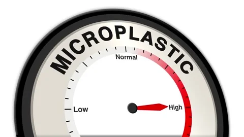 Microplastic Text or Word Level Low Normal High - Barometer Concept Stock Footage 307354574