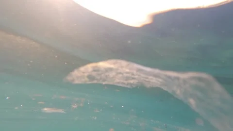 Microplastics and plastic waste in the sea and ocean Stock Footage 312168810