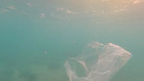Microplastics and plastic waste in the sea and ocean Stock Footage 312169176