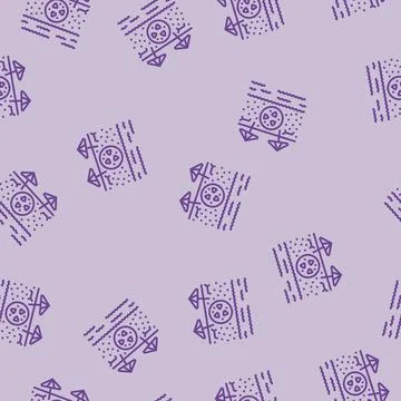 Microplastics beach sand line seamless pattern Illustrazione stock