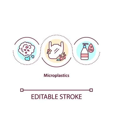 Microplastics concept icon Stockillustratie