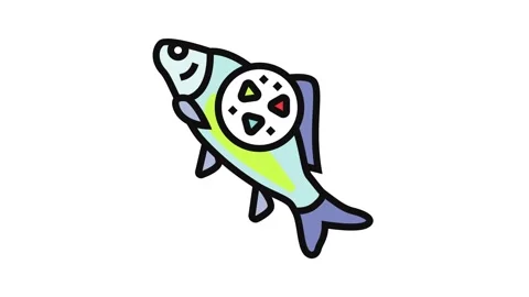Microplastics fish Stock Footage 326114551