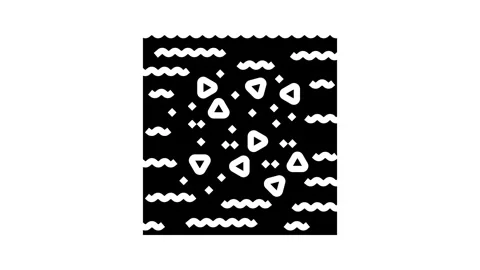 Microplastics ocean water glyph icon animation Stock Footage 326140208