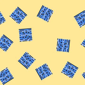 Microplastics ocean water vector seamless pattern Stock Illustration