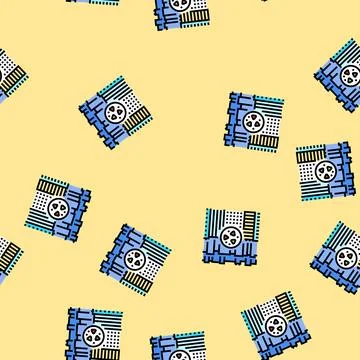 Microplastics urban environment vector seamless pattern Stock Illustration
