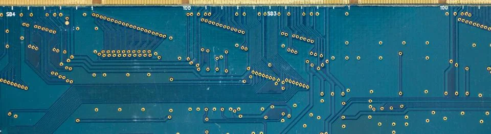 Microprocessor and microchips, background of electrical parts Foto stock