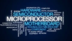 Microprocessor animated word cloud, text... | Stock Video | Pond5