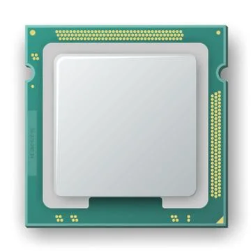 Microprocessor, chip, electronic components icon Stock Illustration