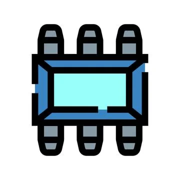 Microprocessor chip icon representing modern technology イラスト素材