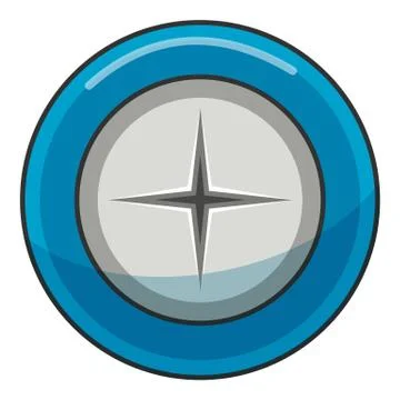 Microprocessor chips icon, cartoon style Stock Illustration