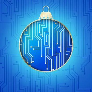 Microprocessor circuitry. Illustrazione stock