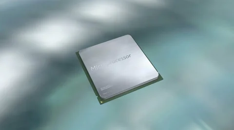 Microprocessor close-up animation. Video stock 67656488