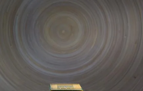 Microprocessor - closeup detail Stock Photos