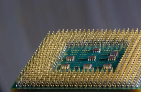 Microprocessor - closeup detail Stock Photos