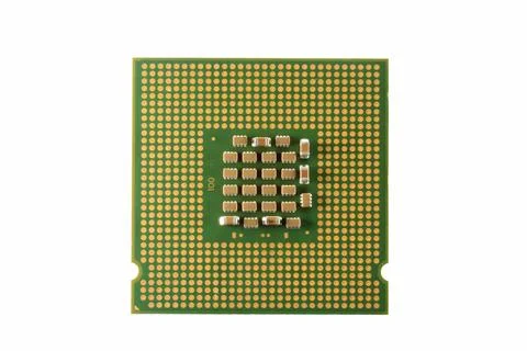 Microprocessor - closeup detail Stock Photos