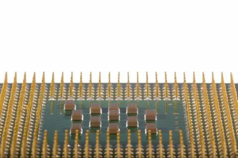 Microprocessor - closeup detail Stock Photos