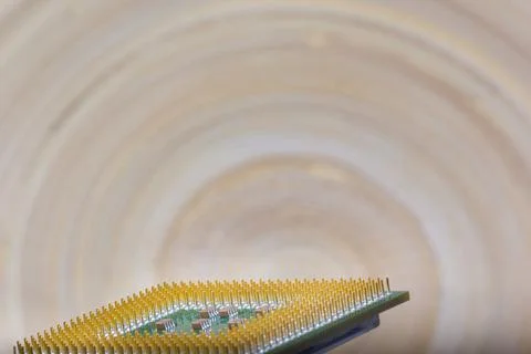 Microprocessor - closeup detail Stock Photos