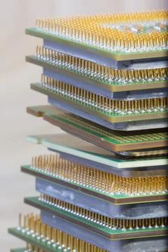 Microprocessor - closeup detail Foto stock