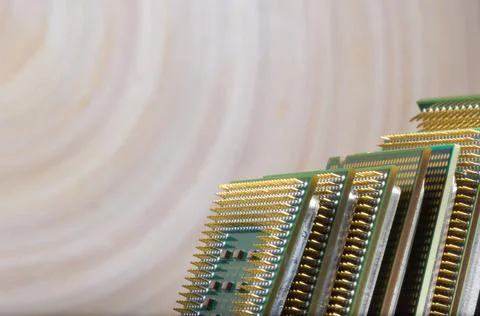 Microprocessor - closeup detail Foto stock