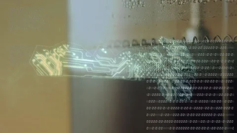 Microprocessor connections forming a security key against data processing Vídeo Stock 220355948