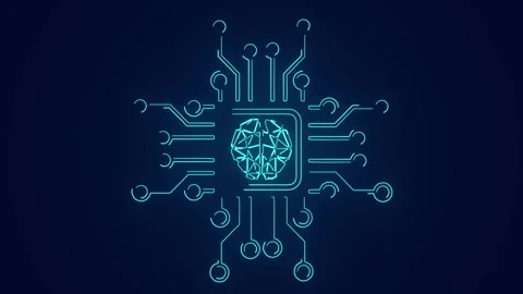 Microprocessor CPU smart AI in mother board chipset artificial intelligence  Stock Footage 241834852