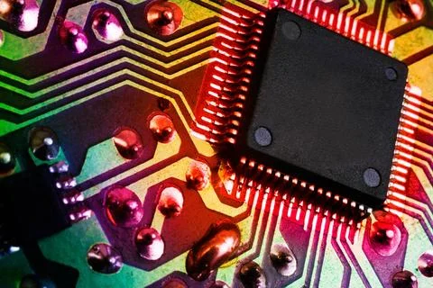 Microprocessor detail Background electronic image with microprocessor deta... Foto stock
