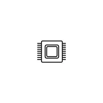 Microprocessor icon for advanced technology and integrated circuits イラスト素材
