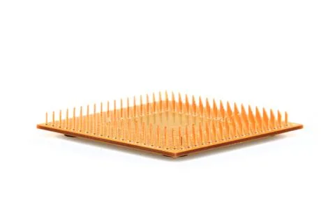 Microprocessor isolated on the white background Stock Photos