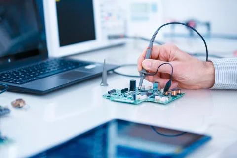 Microprocessor in lab 写真素材