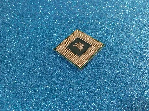 Microprocessor of a personal computer from a laptop Foto stock