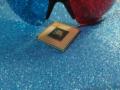 Microprocessor of a personal computer from a laptop 写真素材