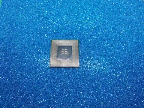 Microprocessor of a personal computer from a laptop Stockfoto's