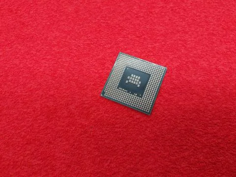 Microprocessor of a personal computer from a laptop Stockfoto's